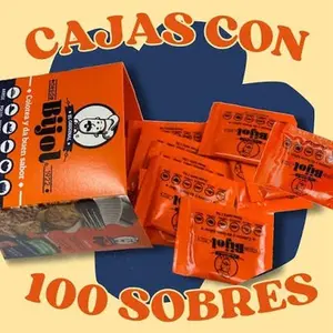 1 Caja de Bijol de 100 sobresitos 150g Crunchy Flavorful Snack Snack Samples