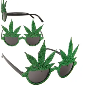 Green Leaves Party Costume Halloween Style Spectacles Glasses Frame