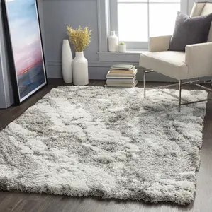Ashtucna Gray Cloudy Shag Rug