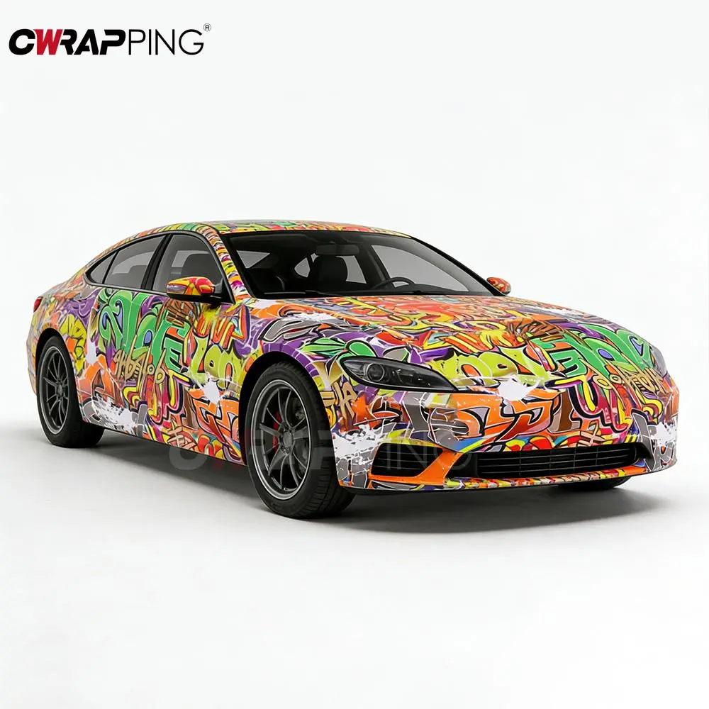 Graffiti Printing Custom Stickers for Car Wrap Waterproof Film Wrapping Foil DIY Car Sticker Vinyl Auto Decoration Exterior Cars