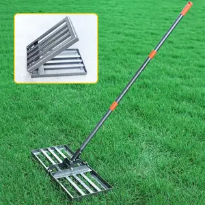 Lawn Leveling Rake 30x10 Inch, 6FT Heavy-Duty Carbon Steel Lawn Leveler - Yard Leveling Rake for Soil, Sand, Grass,  for Lawn Repair, Pit Filling & Garden Maintenance