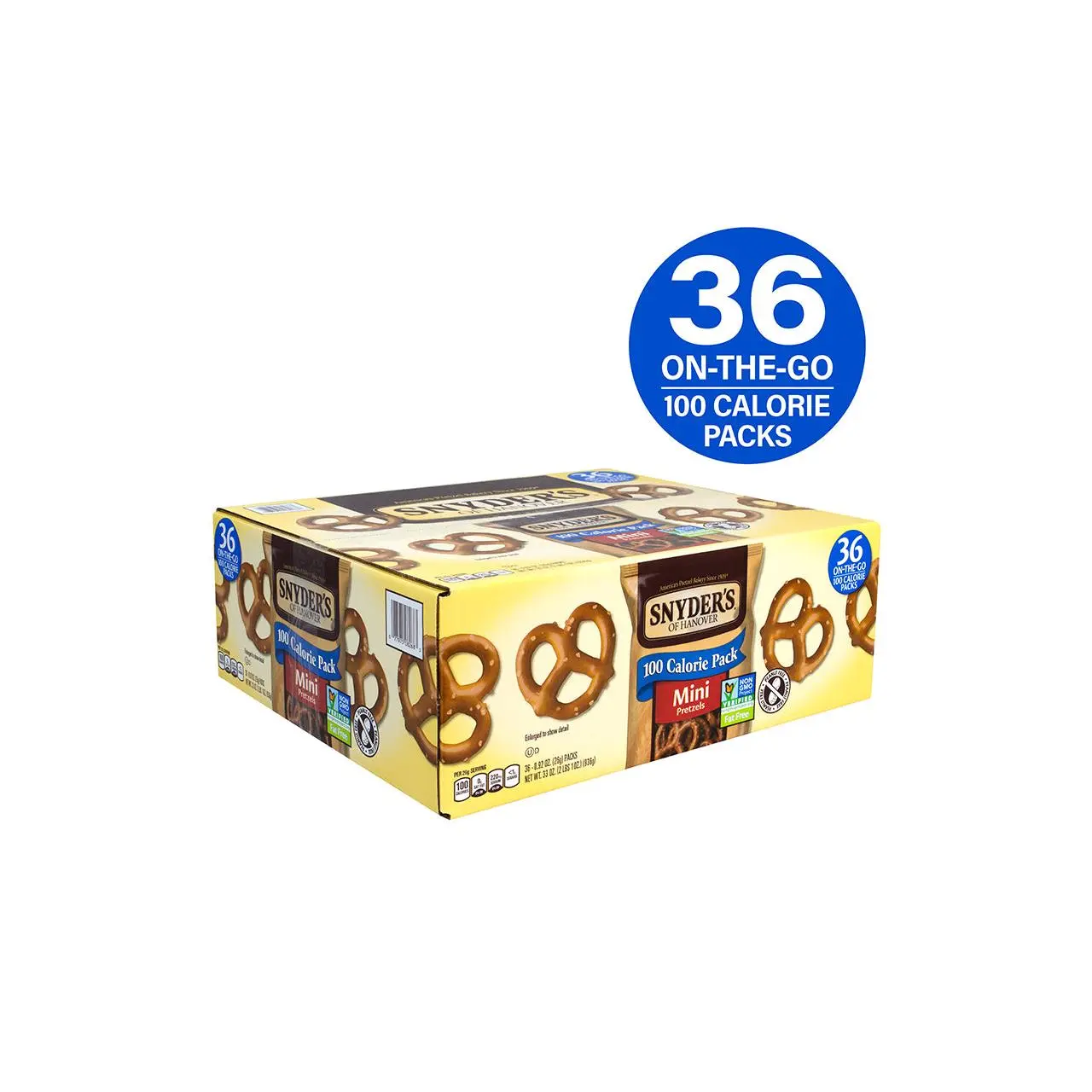 Snyder's Mini Pretzels 100 Calorie Bags 36 Count