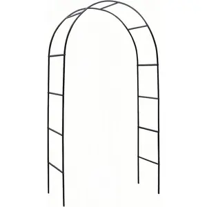 Garden Arch Trellis Metal Garden Arbor for Various Climbing , Wedding Arches for Ceremony Decoration Outdoor Lawn Backyard, 7'8" H x 4'5" W, Dark Green