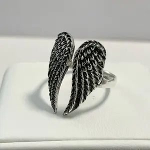 Sterling Silver 925 Angel Wings Ring Jewelry