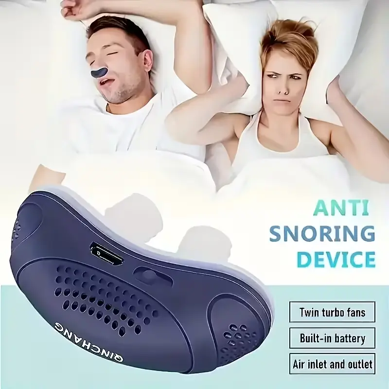 Electric Anti-Snoring Nasal Device - Adults' Household Sleep Aid, Snoring Assistance, Nasal Blockage Relief, Invisible Comfortable Fit, Durable Structure, Soft, No Ingredients, Sleep Improvement Support
