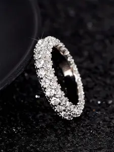 1 PC Fashion Cubic Zirconia Statement Ring Engagement Rings For Women For Wedding Engagement Party Jewelry Valentine's Day Gift