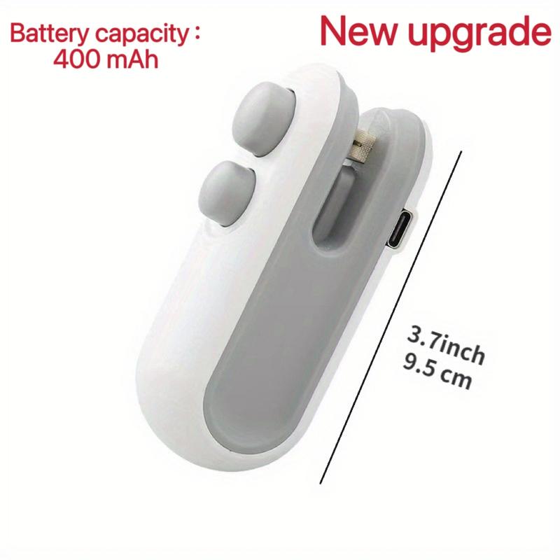 2 in 1 Mini Sealer and Cutter, Portable USB Rechargeable Snack Sealing Machine, Handheld Heat Seal Device for Food Preservation