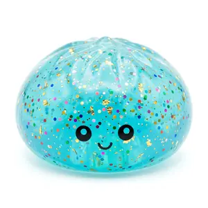 Glow-in-the-Dark Squishy Dumpling Mystery Box - Glitter Rainbow Bun Squishies Fidget Toy, Stress Relief ASMR Sensory Toy Gift for Kids