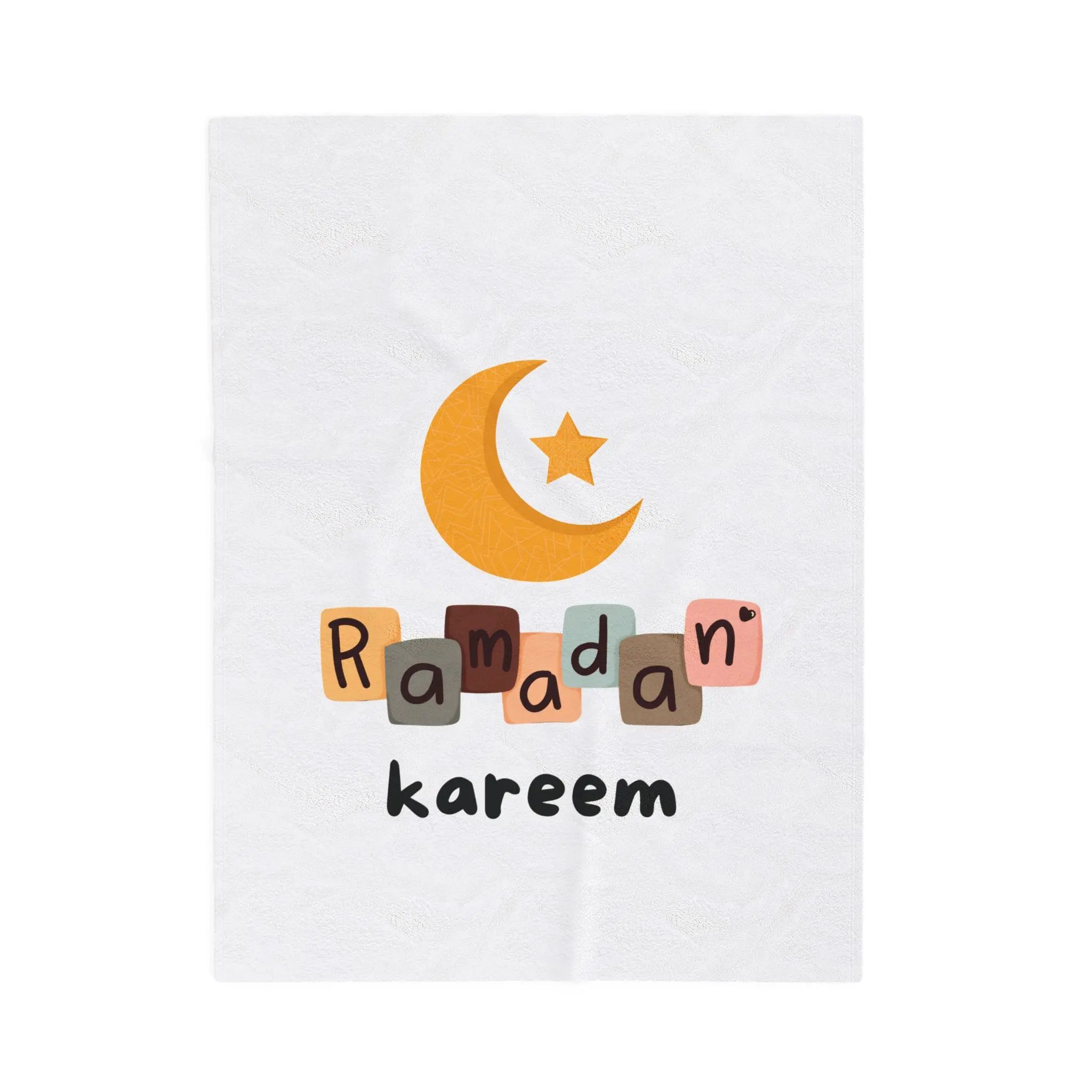 Ramadan Kareem Velveteen Blanket, Islamic Prayer Shawl, Muslim Home Decor, Eid Gift, Religious Gift, Soft Cozy Throw bedroom