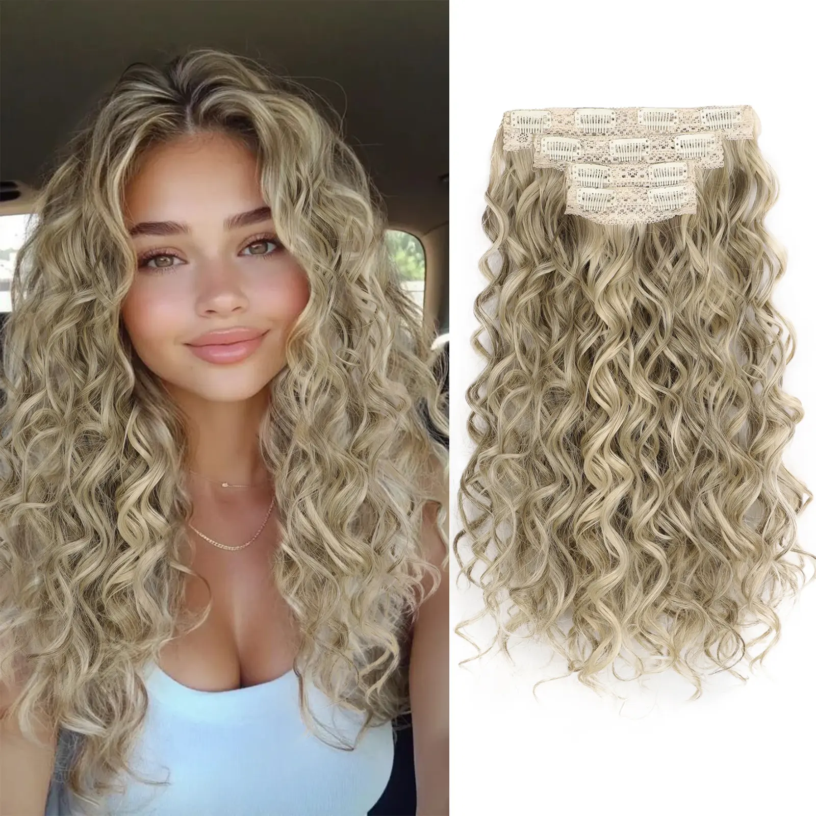 Ash Blonde with Highlights