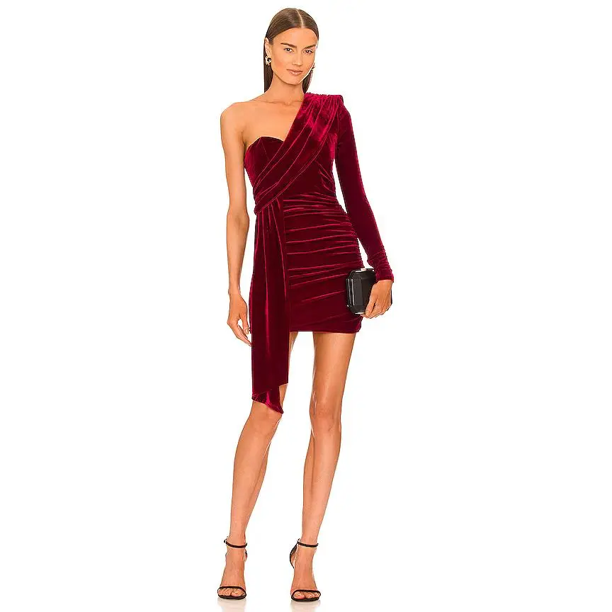 Michael Costello x REVOLVE Carmen Dress in Burgundy