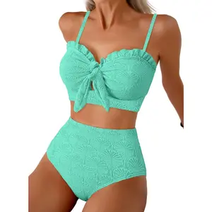 2026 Women High Waist Slimming Swimwear Sexy Bikini Set Tummy Control Push Up Bathing Suits Comfortable Fabric Multicolor for Beach Vacation European American Style