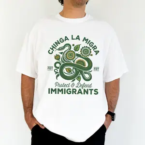 ChicCotton Chinga La Migra Comfort Colors Shirt, Protect Immigrants Men T-shirt, Subtle FDT Graphic Tee For Men, Immigration Activist Men Clothing