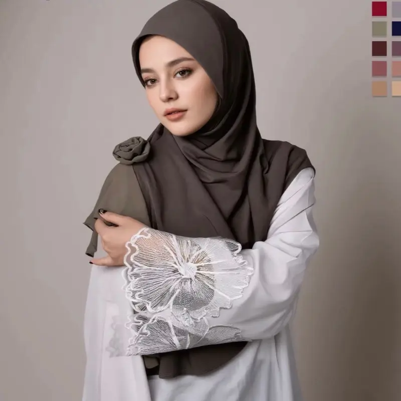 Women's Deep Gray Ready-Wear Instant Hijab