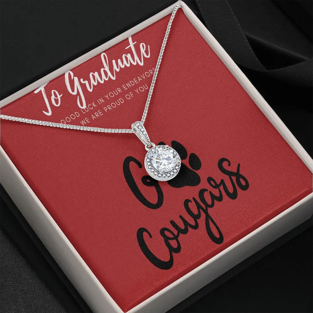 CZ Cubic Zirconia Washington State Necklace Graduate Women's Gift Cougar Gifts