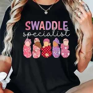 100% Cotton Swaddle Specialist NICU Mother Baby Nurse Valentines Day T-Shirt Women'S Men Graphic Tee
