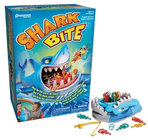 Pressman Shark Bite | Roll the Die and Fish for Colorful Sea Creatures Before the Shark Bites | Fun Fishing Game for Kids Ages 4+ | Easy Setup with 12 Colorful Sea Creatures & 2 Fishing Rods