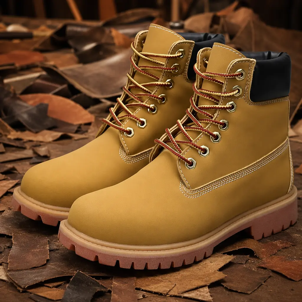 Unisex Rugged Outdoor Yellow Ankle Boots Built with Roomy Toe Space & Platform Outsole, Versatile Daily Work Boots