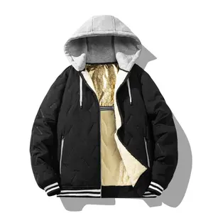 Men's autumn and winter graphene heated workwear with Sherpa wool lining and thickened cotton, suitable for cold weather and outdoor tasks. Men's soft jacket top with long sleeves and zipper, black solid color