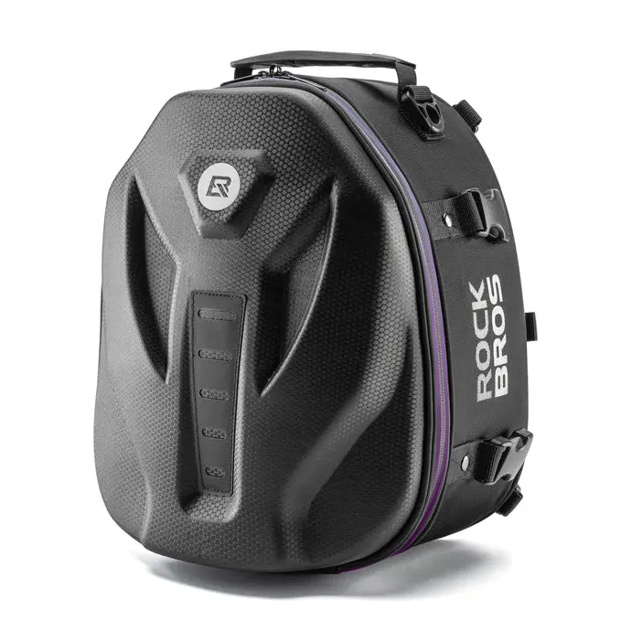 ROCKBROS Waterproof Hard Shell Dual-Use Cycling Rear Seat Bag - Rectangular, 12.5L Large Capacity (12.4inL*9.45inW*8.07inH), Universal Reflective Safety Storage with Backpack Strap, Belt, Anti-Slip Bottom, 2.6lb, for Bikes, Dirt Bikes Accessories