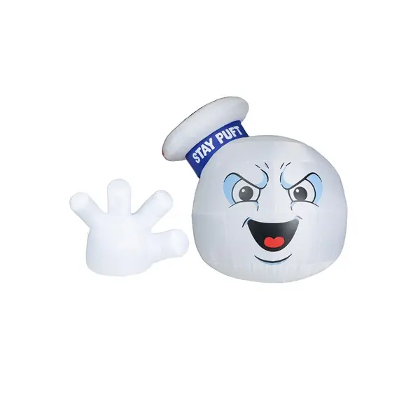 12FT Ghostbusters Inflatable Ground Breaker Stay Puft Head and Hand Decoration