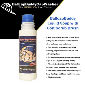 COMBO SPECIAL Ballcap Buddy Cap Washer and Baseball Cap Cleaning Hat Washer/Shoe Cleaner Soap with Soft Brush - Combo, Made in USA