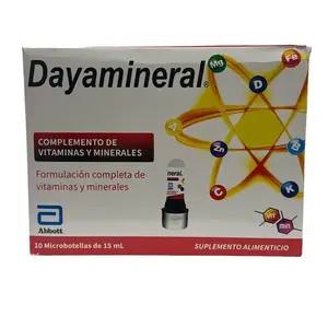 Dayamineral Abbott Adult Supplement - Complete Vitamin & Mineral Formula - 10 Microbottles of 15 mL