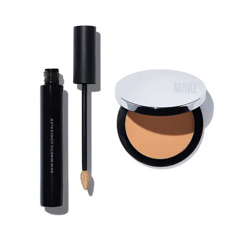 The All-Day Complexion Set – Skin Mimetic Concealer + Diffusion Set Setting Powder for All-Day Radiance by MAKE Beauty