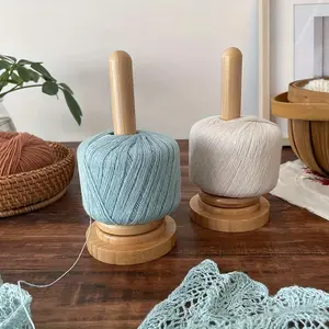 Wooden Yarn Holder, Desktop Yarn Spool Stand, Minimalist Style Spool Storage Rack, Rotating Wooden Winder, Knitting Accessory