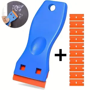 Car Sticker Remover Tool Set - 1 Set Multipurpose Plastic Automotive Film Tool & Home Glass Scraper Non-Damaging Plastic Edge Effortlessly Removes Stickers/Decals/Residues Helps Apply Car Film Smoothly Cleans Home Glass Fast Cleaning Applying