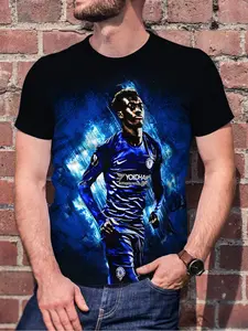Men's Fashion Trendy Short Sleeve T-Shirt, Perfect for Spring Summer, 3D Print Casual Top, Comfortable Breathable