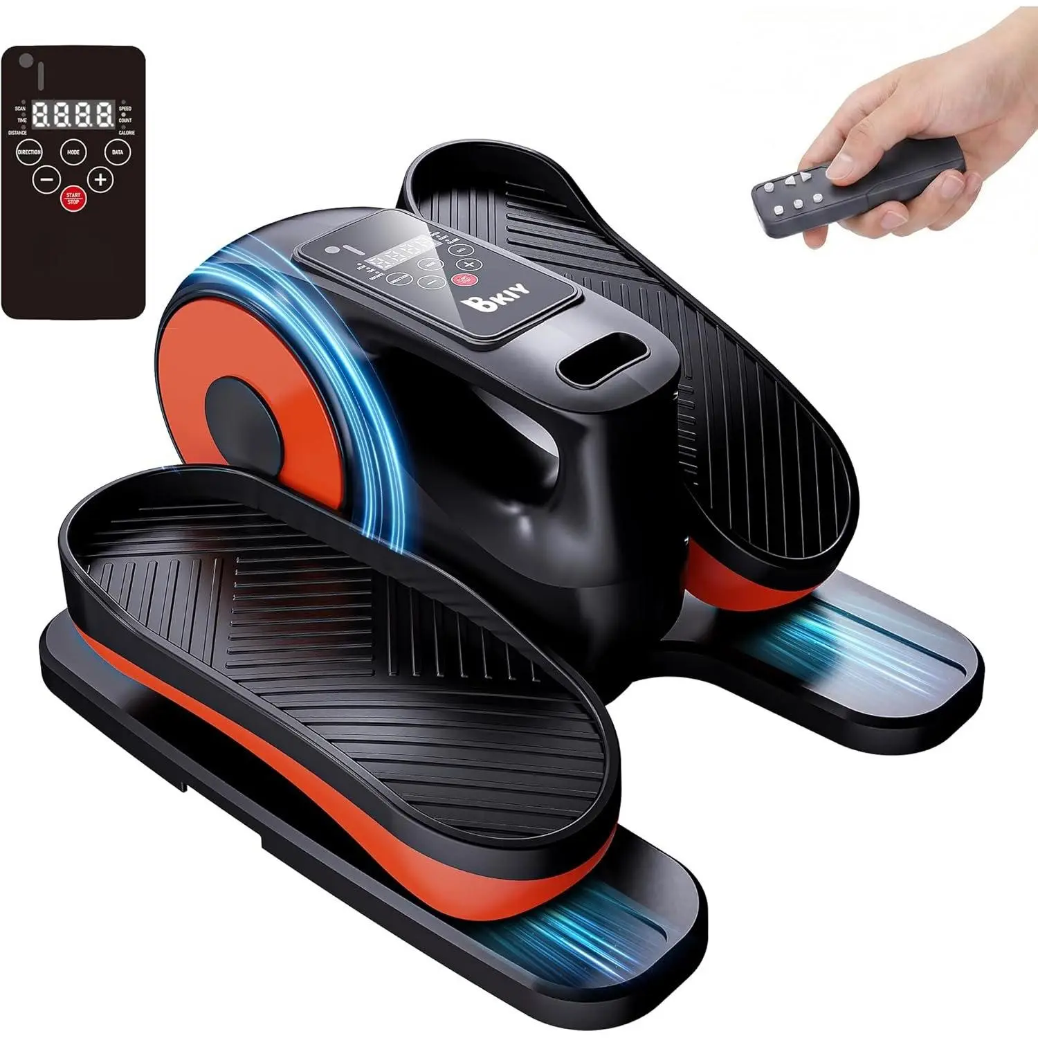Under Desk Elliptical Machine, Electric Under-Desk Elliptical for Seniors - Mini Elliptical Exercise Equipment for  with 12-Speed  Screen, Remote Control & Reversible Motion