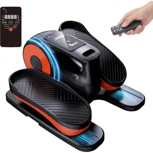 Under Desk Elliptical Machine, Electric Under-Desk Elliptical for Seniors - Mini Elliptical Exercise Equipment for  with 12-Speed  Screen, Remote Control & Reversible Motion