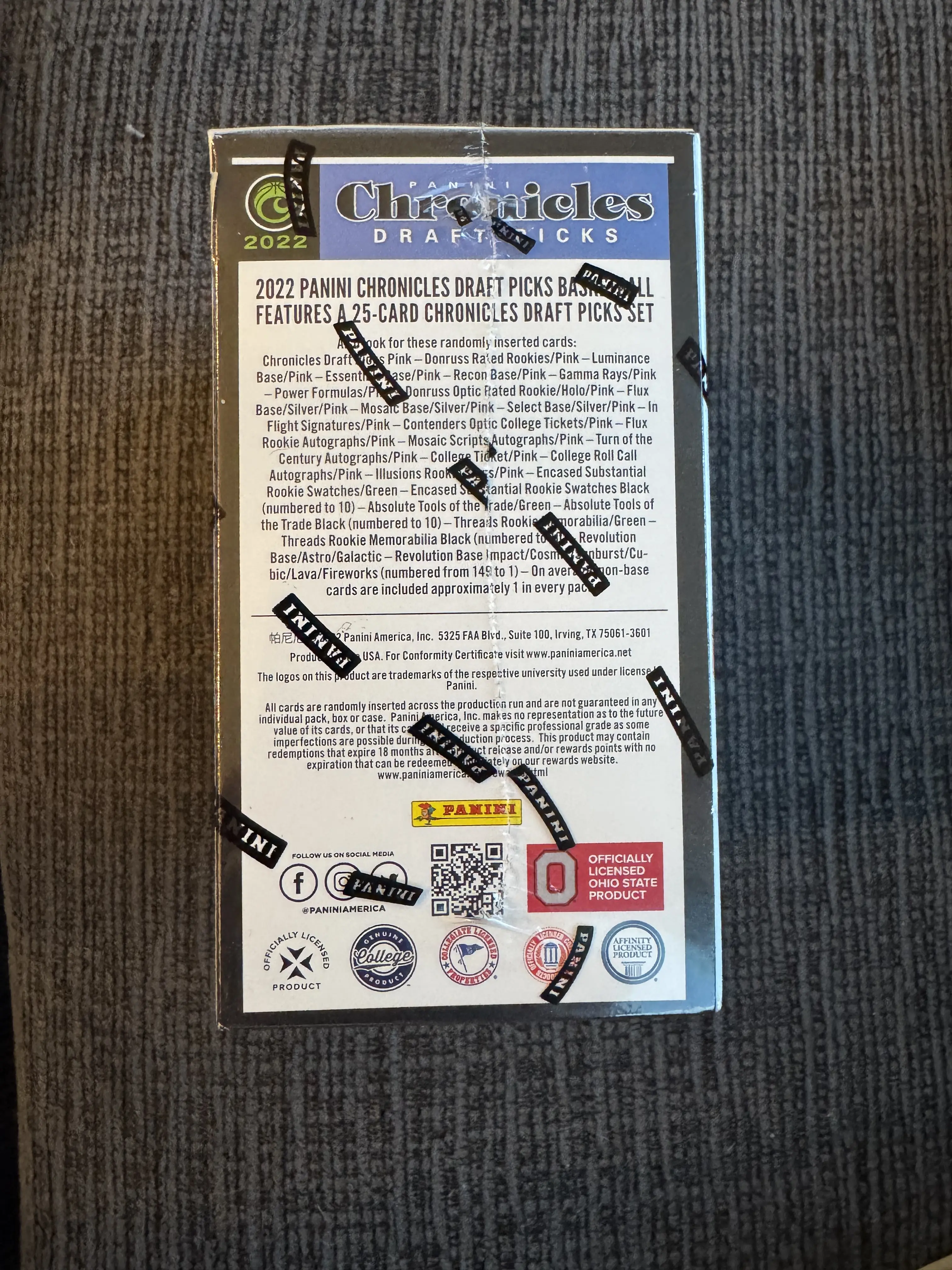 2022 Panini Chronicles Draft Picks Basketball Blaster Cards 