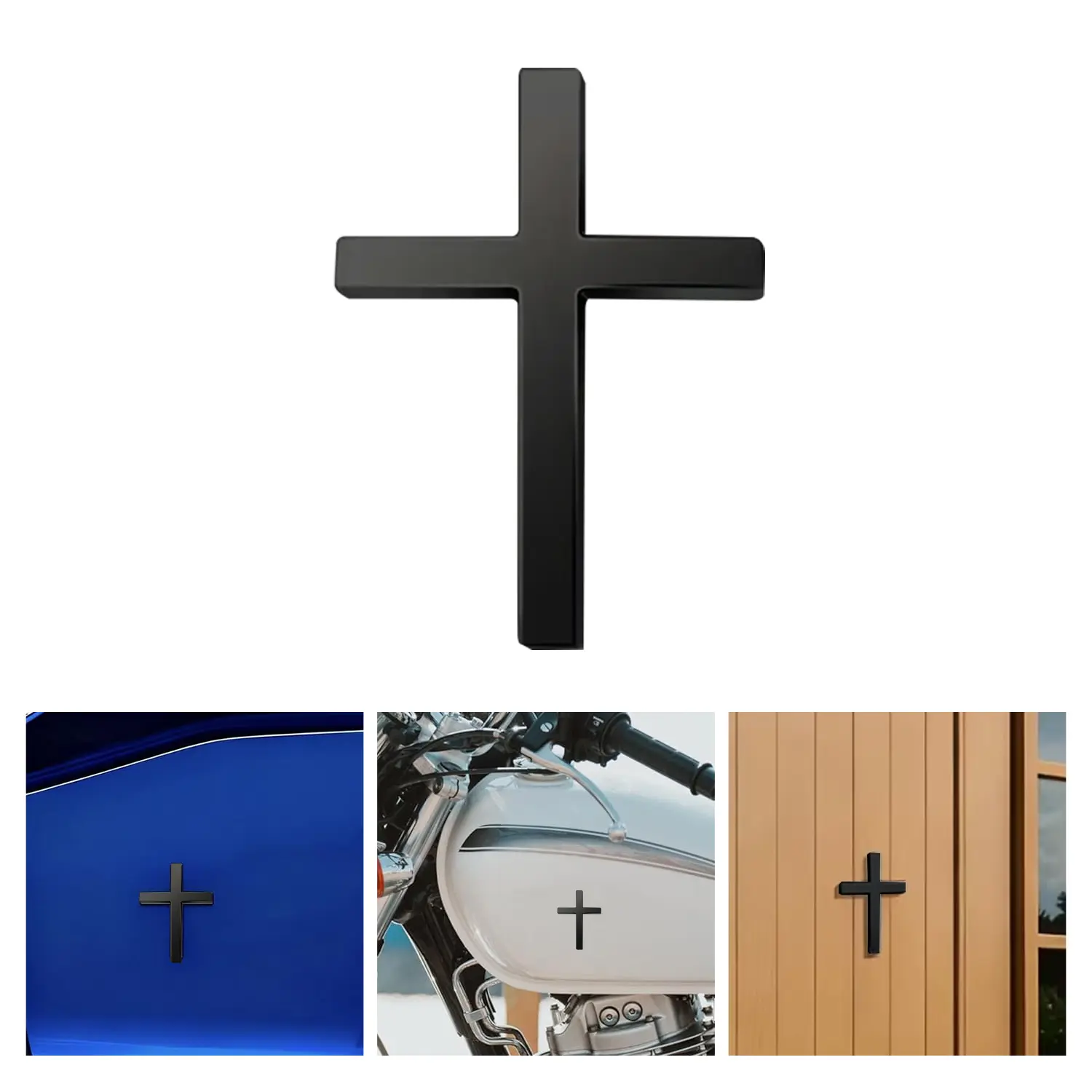 3D Cross Sticker Christian for Car, Self Adhesive Cross Stickers, Universal Car Accessories for Motorcycle & SUV, Emblem Badge Decal Decoration