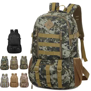Amazon's new outdoor mountaineering bag travel backpack men's and women's large-capacity 50L camouflage backpack travel bag