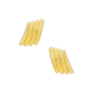 MEGA Line Dance Earrings in Brass & 14k Gold Vermeil
