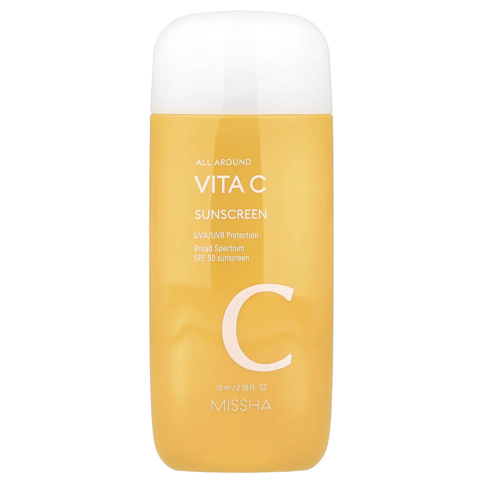 Missha All Around Vita C Sunscreen, SPF 50, 2.36 fl oz (70 ml) Missha All Around Vita C Sunscreen, SPF 50, 2.36 fl oz (70 ml)
