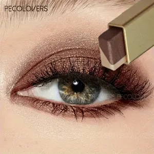 1PC Push-pull Two-color Eyeshadow Stick - Waterproof and Sweatproof Pearlescent Eyeshadow Palette, Fine Glitter, Smooth and Easy To Apply, Friendly To Novices, Long-lasting Brightening Eyeshadow, Suitable for Beginners and Beauty Enthusiasts