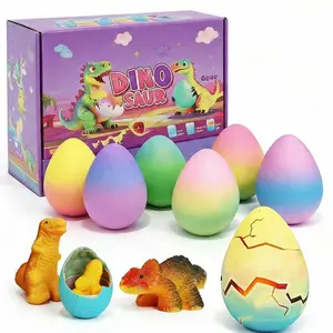 6pcs Hatching Growing Dinosaur Eggs with 6 Dinosaurs, Water-Activated Expansion Toy, Safe Fun Magic Transform Experience, Perfect for Easter & Birthday Gifts
