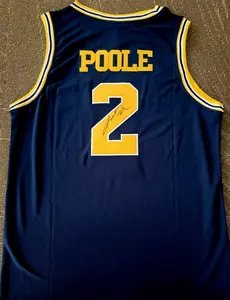 Jordan Poole Signed Michigan Basketball Reprint Basketball Jersey ALL OVER PRINT