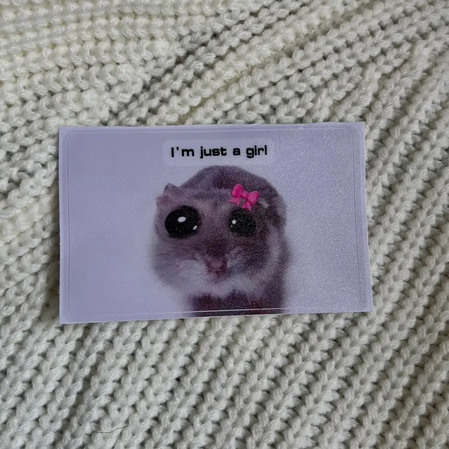 Just A Girl Card Sticker Covers for credit/debit Cards
