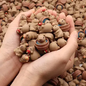 30PCS 3D Capybara Figurines Capybara Party Favors Cute Animal DIY Ornament Supplies for Kids Capybara Home Decoration Ornament