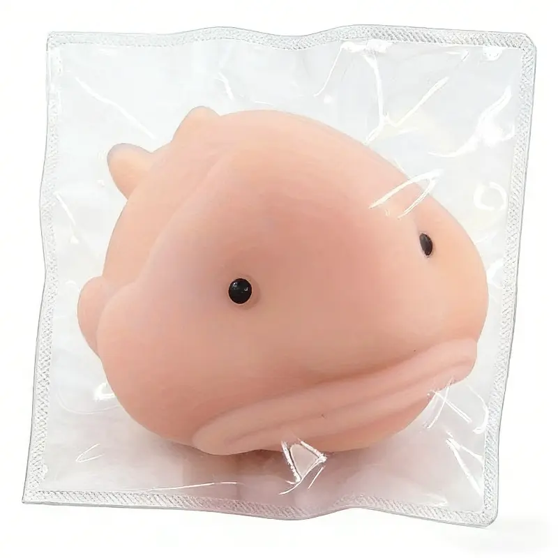 Two uniquely ugly fish, super soft, highly elastic, slow-rebound stress-relief toys, realistic round fish-shaped squeeze balls, a magical tool for releasing emotions for children and adults, a small stress-relief ornament for office desks