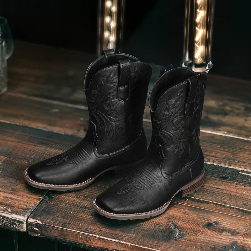 【Rodeo Boots】Wranglette 2026 Men’s Western Work Boots: Brown Cowboy-Style Work Boots – Waterproof, Slip-Resistant for Ranch, Construction, Daily Wear (Rugged Durability + Classic Western Flair for Hardworking Guys)