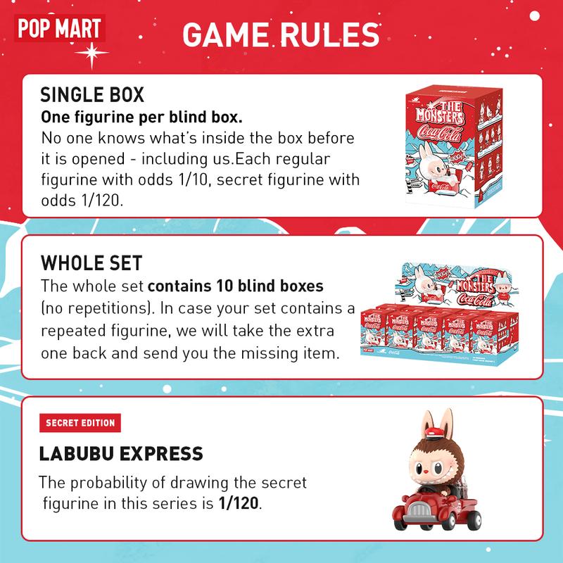 POP MART THE MONSTERS COCA-COLA Series Figures, Blind Box