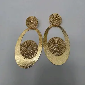 #325. 18K Gold Plated Bold Drop Earring  Unique  High quality  Water Resistant  Hypoallergenic  Nickel Free Every day,  Party .