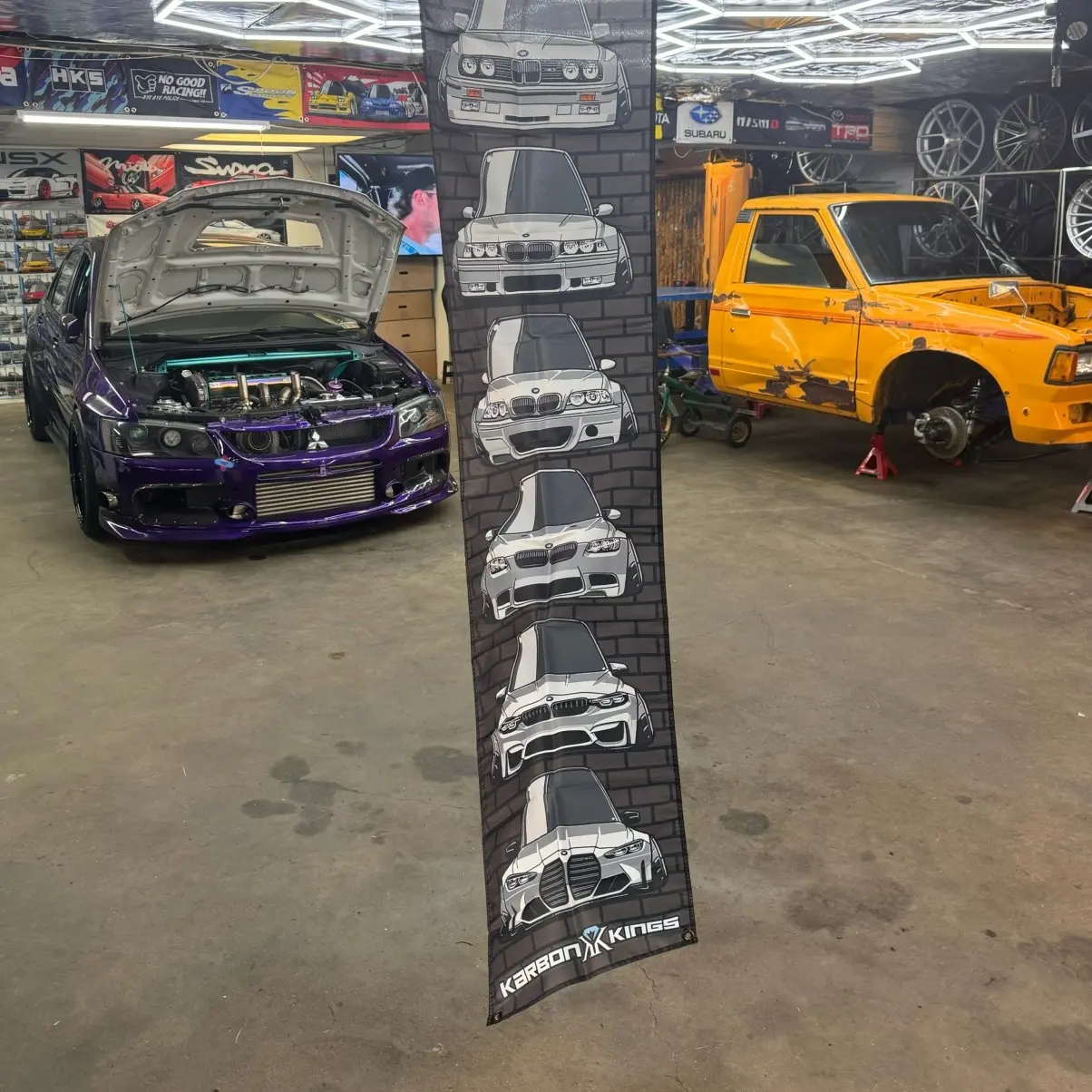 e30 e36 e46 e90 f80 f82 flag banner automotive tapestry