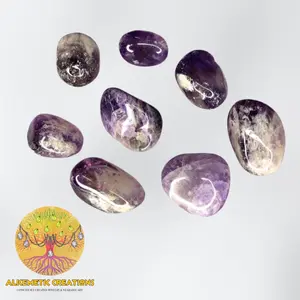 Natural Tumbled Banded Amethyst from India
