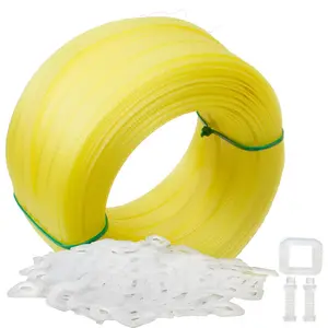 Box Packing Strapping Tool, Polypropylene Pallet/Box Strapping kit: 330' x 1/2'' Strapping and 100 pcs Plastic Buckles,Manual Packing